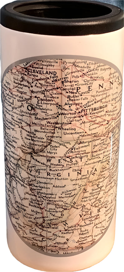 Skinny WV Insulated Can Cooler