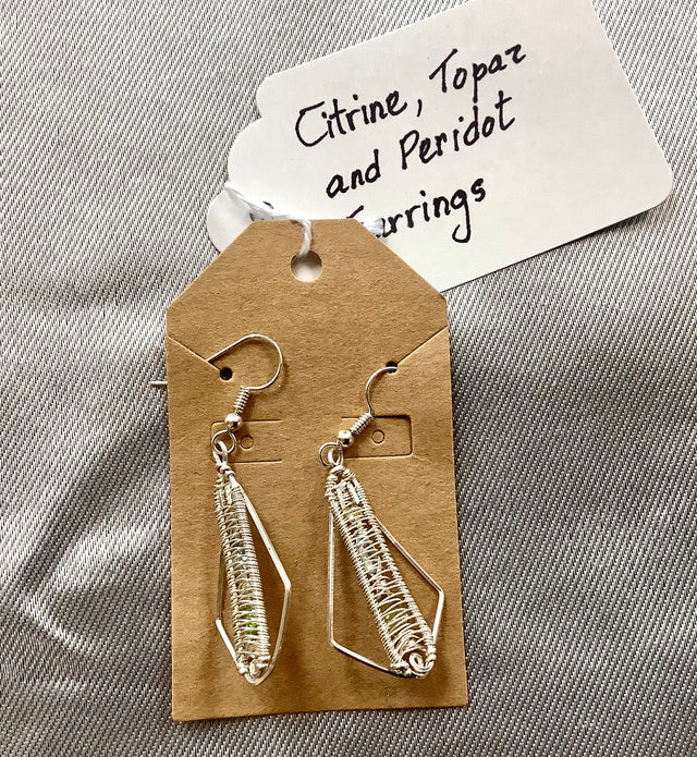 Citrine/Topaz/ Peridot Earrings