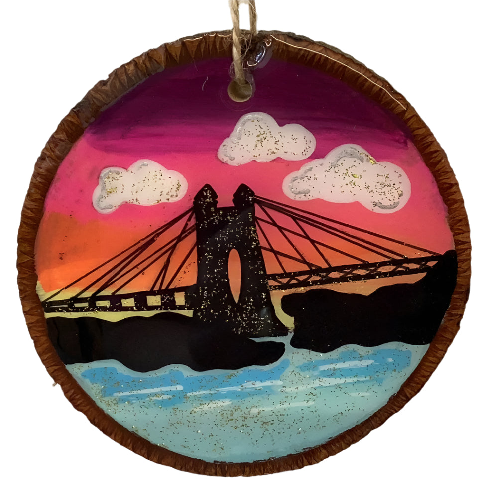 Suspension Bridge on Wood