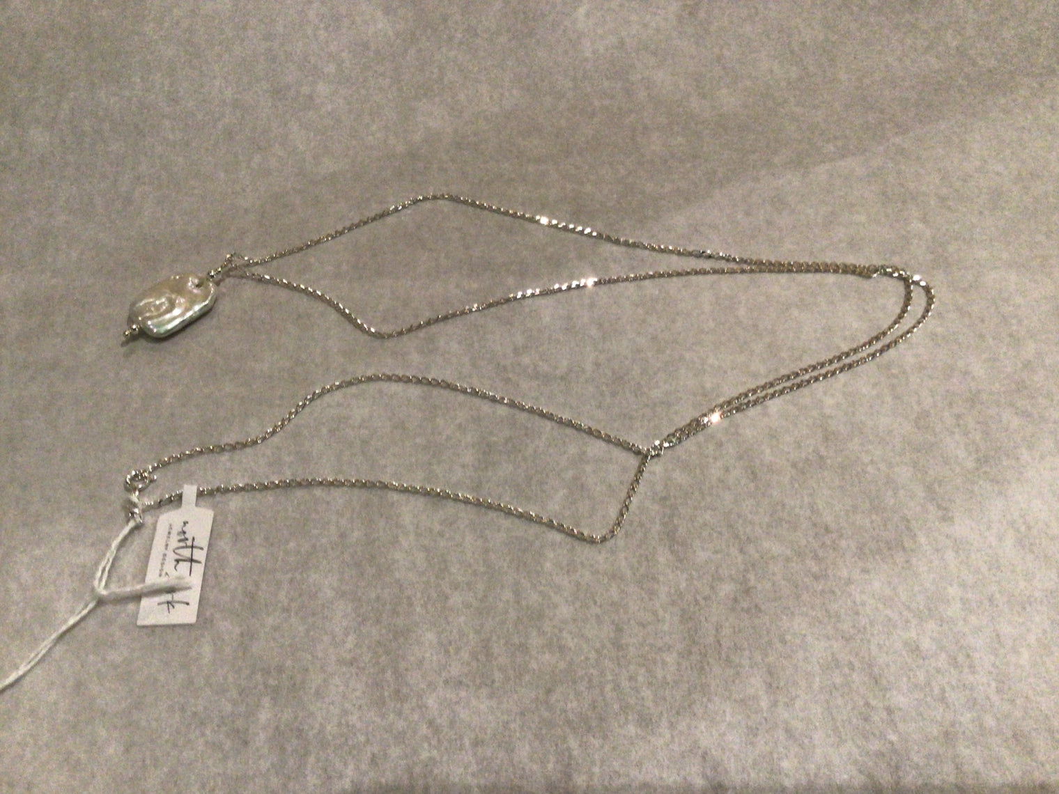 Baroque Pearl-Sterling Necklace - 36"