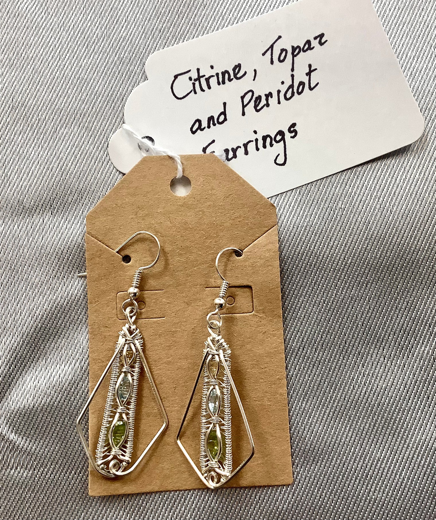 Citrine/Topaz/ Peridot Earrings