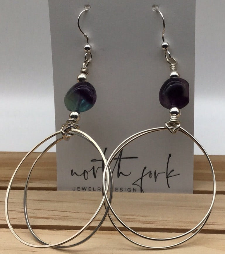 Rainbow Fluorite 2 Hoops